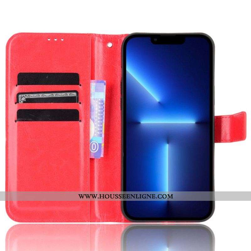Housse iPhone 14 Pro Max Simili Cuir Flashy