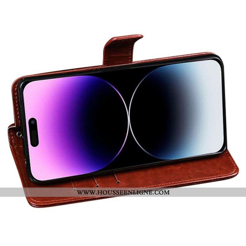 Housse iPhone 14 Pro Max Simili Cuir IDEWEI