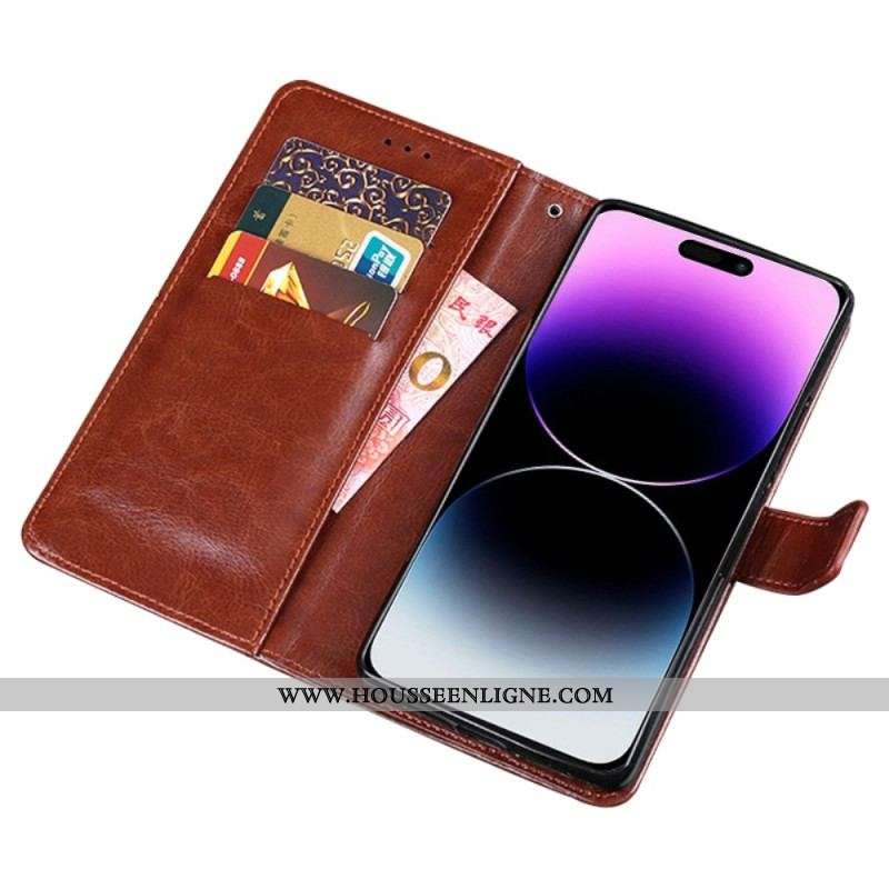 Housse iPhone 14 Pro Max Simili Cuir IDEWEI