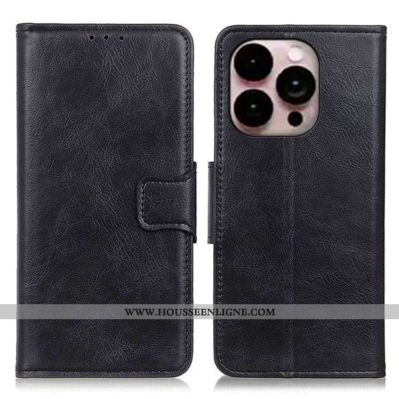 Housse iPhone 14 Pro Max Style Cuir Fermoir Réversible