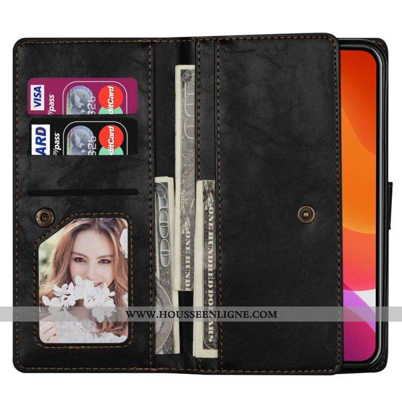 Housse iPhone 14 Pro Multi-Fonctionnelle Vintage