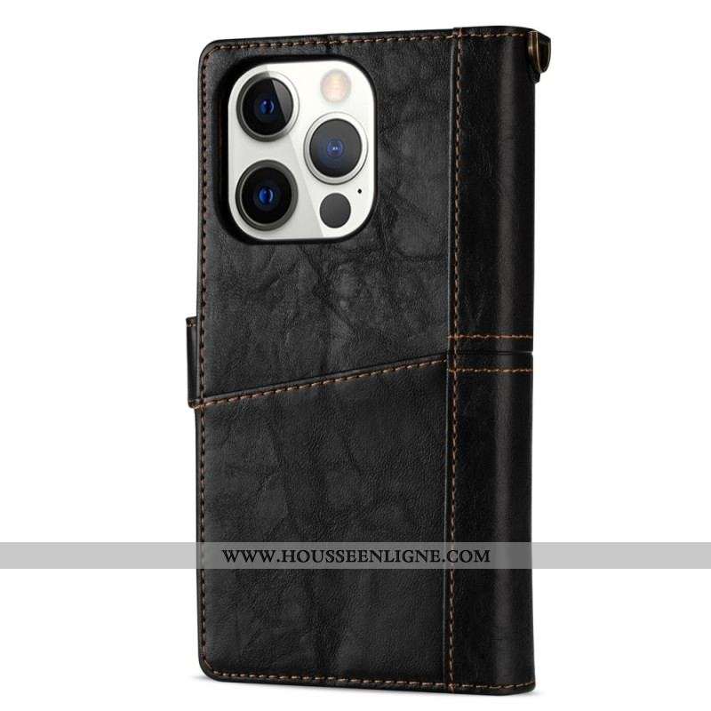 Housse iPhone 14 Pro Multi-Fonctionnelle Vintage