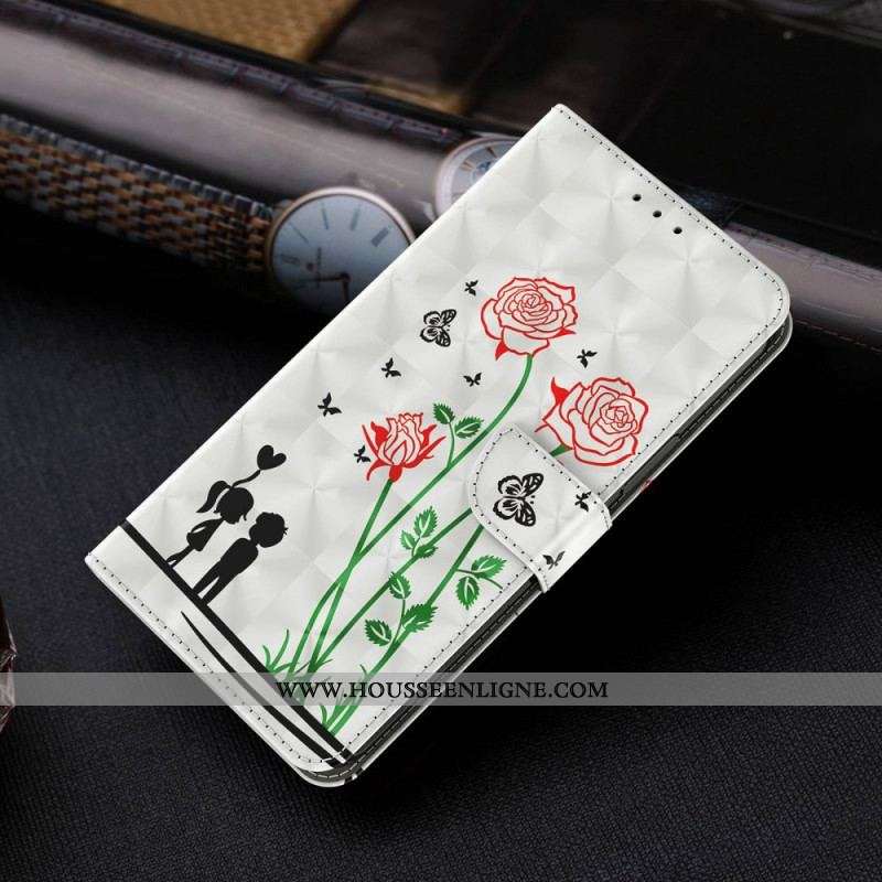 Housse iPhone 14 Pro Pissenlits Love à Lanière