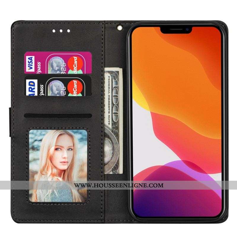 Housse iPhone 14 Pro Porte-Monnaie à Lanière