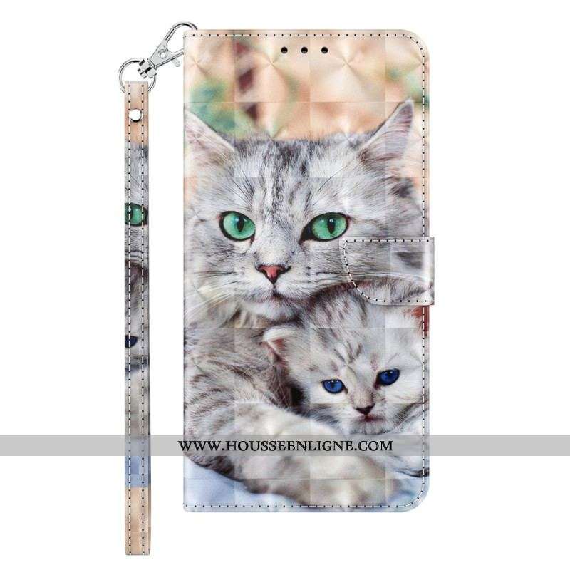 Housse iPhone 14 Pro Que des Chats à Lanière