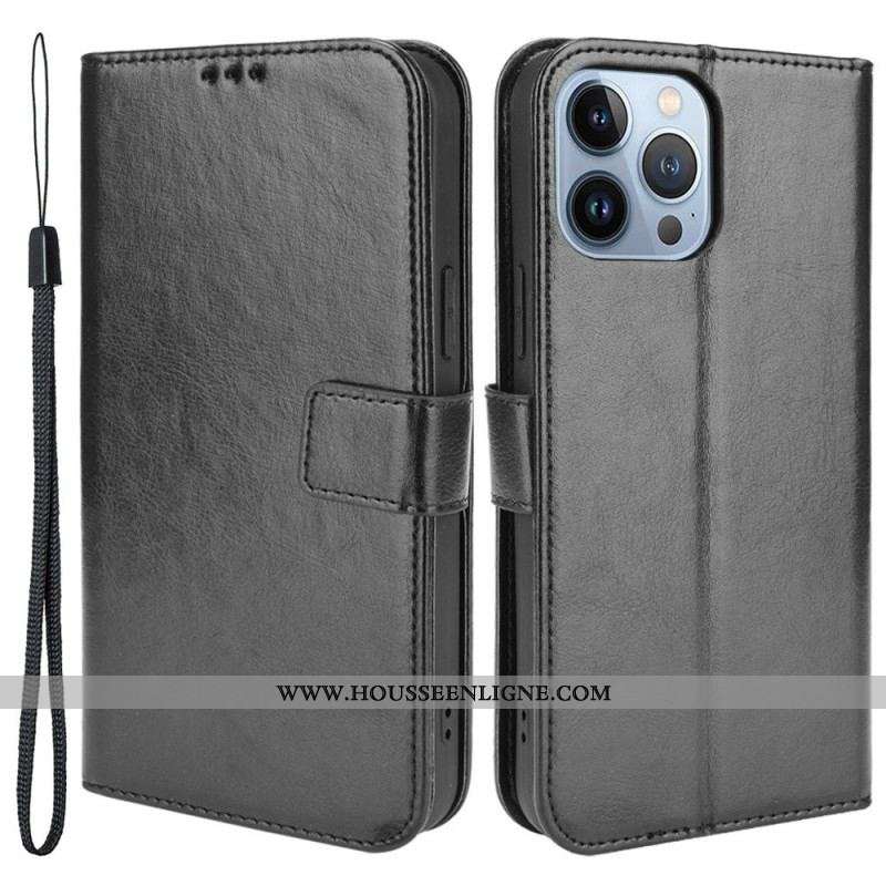 Housse iPhone 14 Pro Simili Cuir Flashy