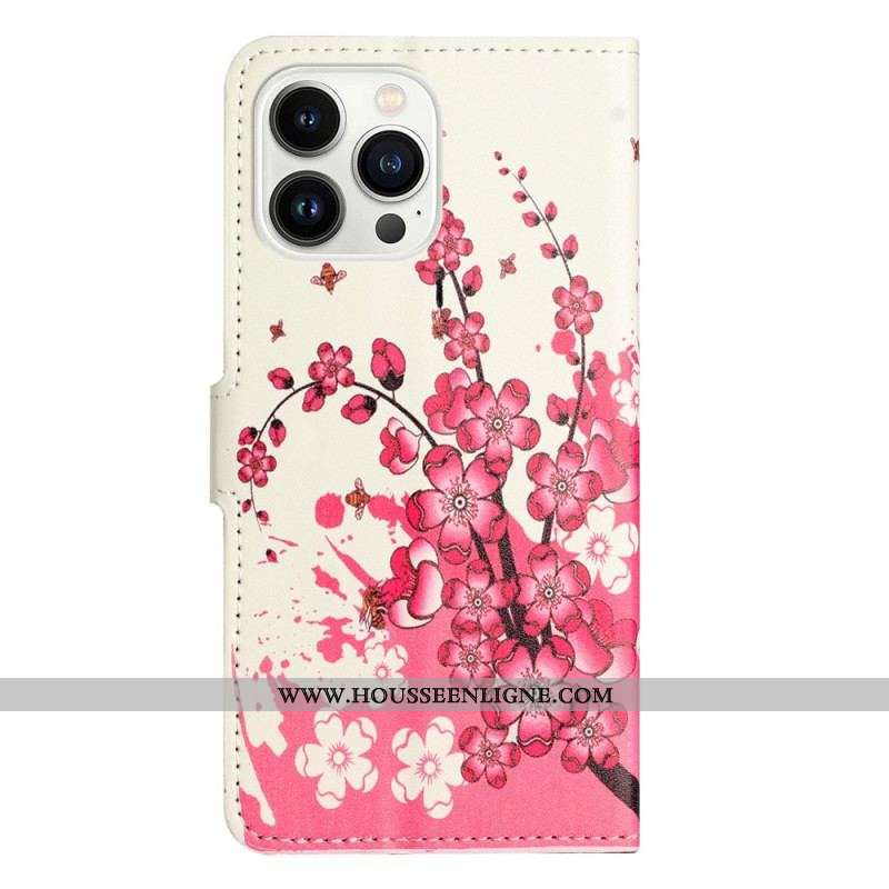 Housse iPhone 14 Pro Tropical Flowers