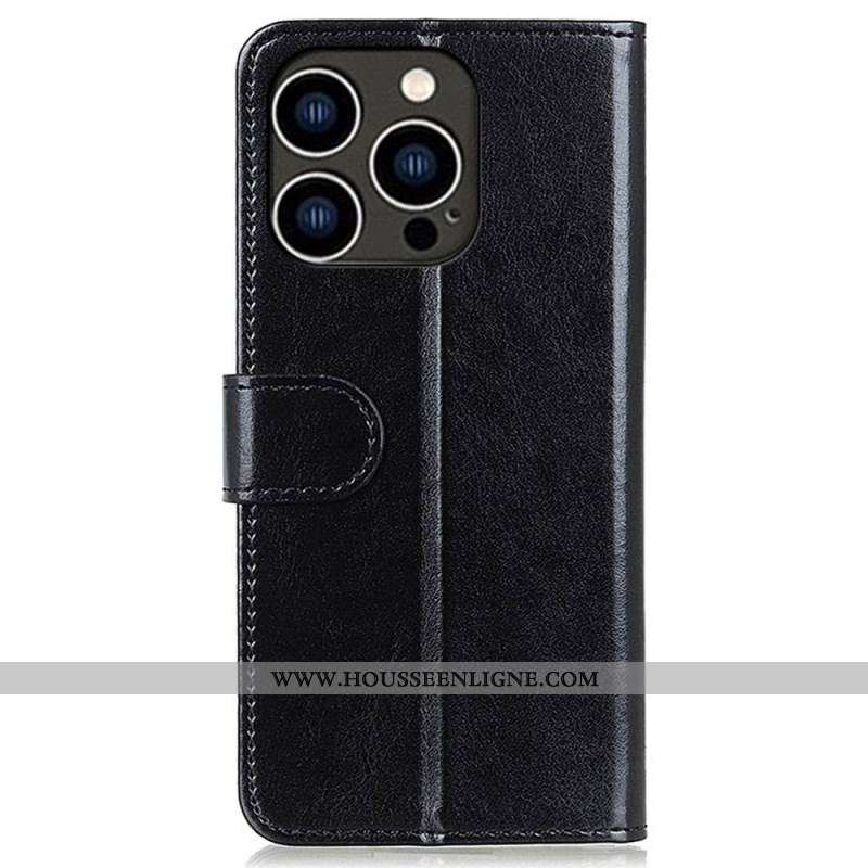 Housse iPhone 14 Simili Cuir Verni