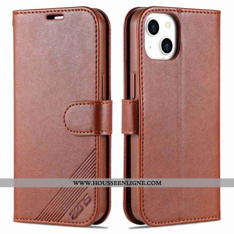 Housse iPhone 14 Style Cuir AZNS