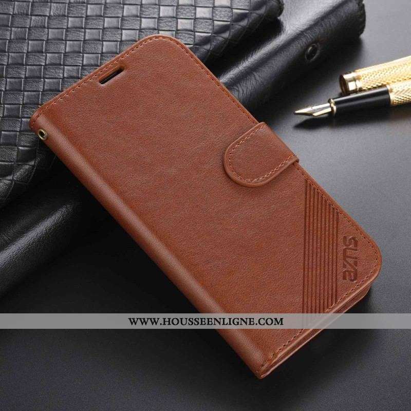 Housse iPhone 14 Style Cuir AZNS