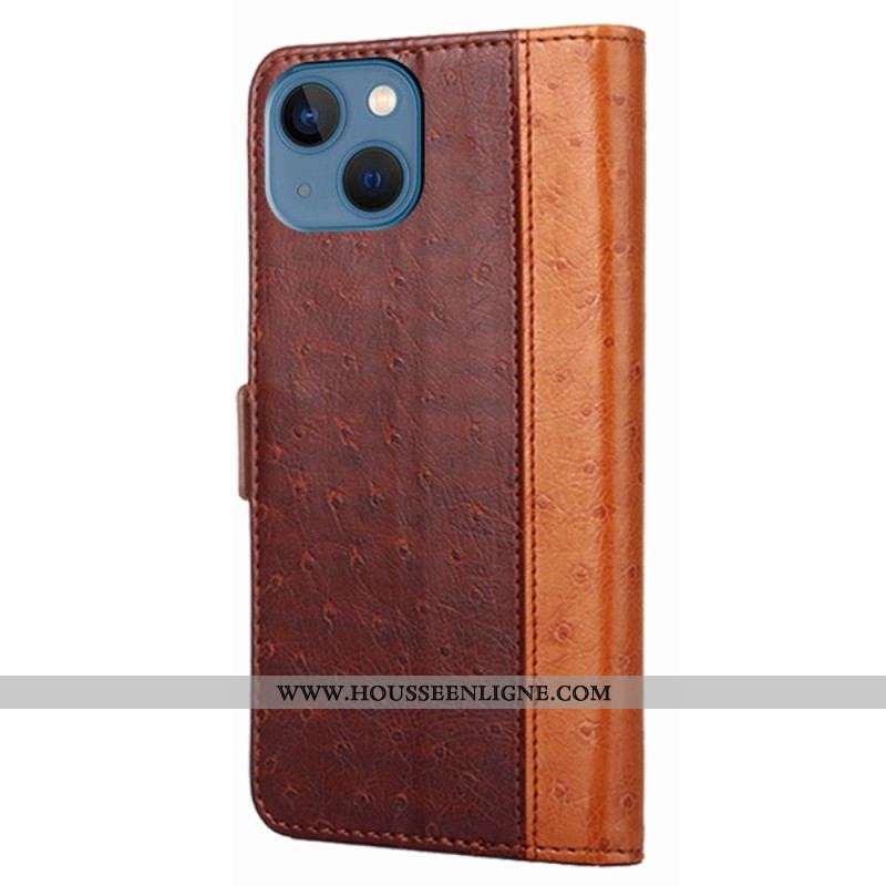 Housse iPhone 14 Texture Peau d'Autruche