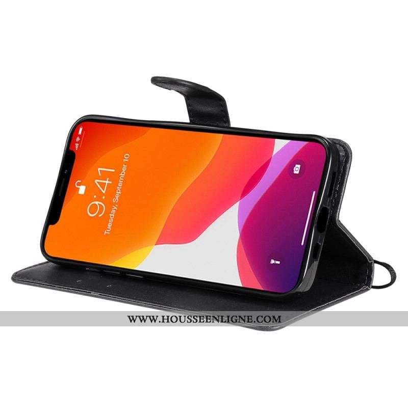 Housse iPhone 14 Unie à Lanière