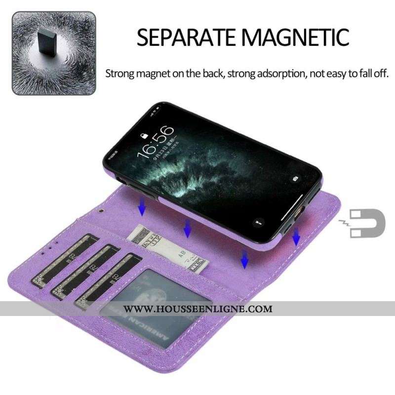 Housse iPhone 14 Vintage Coque Détachable