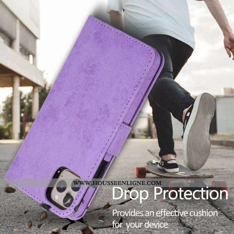 Housse iPhone 14 Vintage Coque Détachable