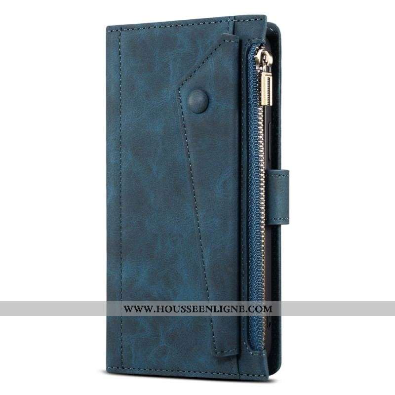 Housse iPhone 14 avec Pochette Fermeture Éclair