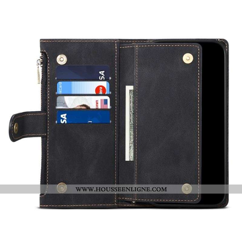 Housse iPhone 14 avec Pochette Fermeture Éclair