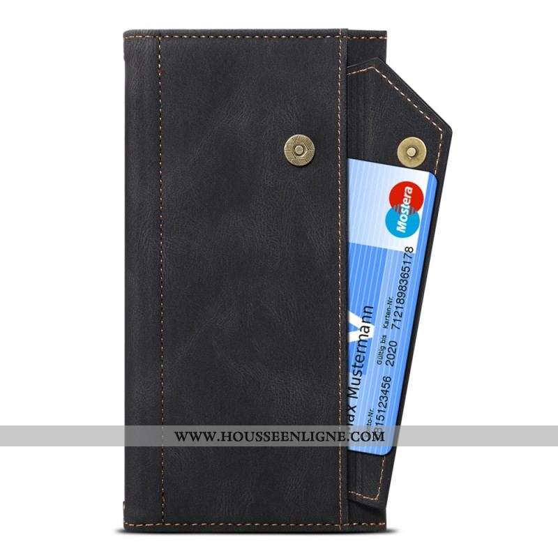 Housse iPhone 14 avec Pochette Fermeture Éclair