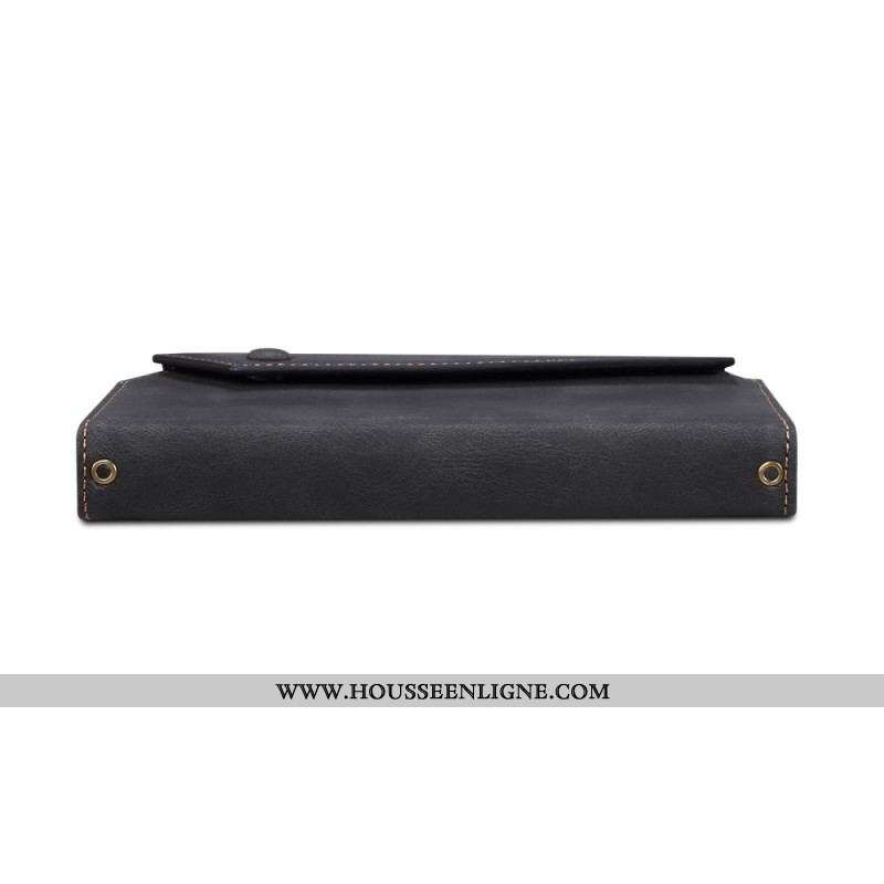 Housse iPhone 14 avec Pochette Fermeture Éclair