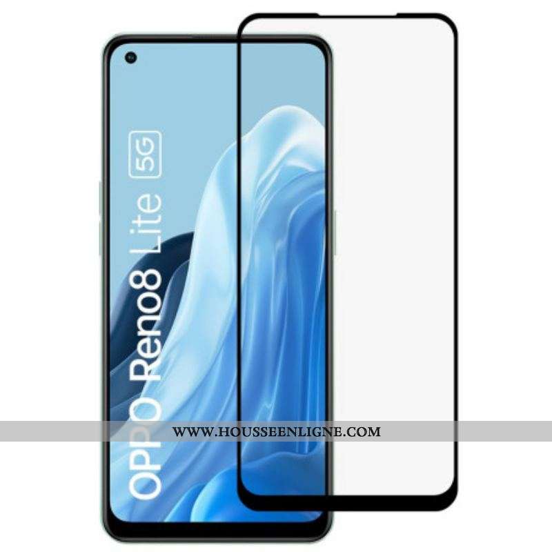 Protection en verre trempé Contour Noir pour Oppo Reno 8 Lite