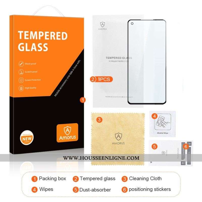 Protection Écran Verre Trempé Contours Noirs Oppo Reno 8 Pro
