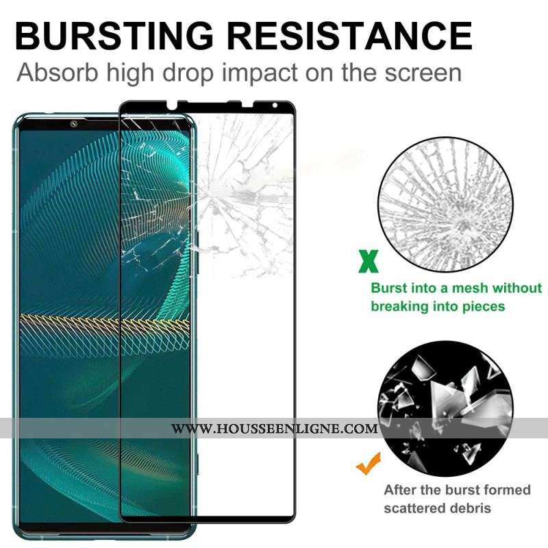 Protection Écran Verre Trempé Contours Noirs Sony Xperia 5 IV