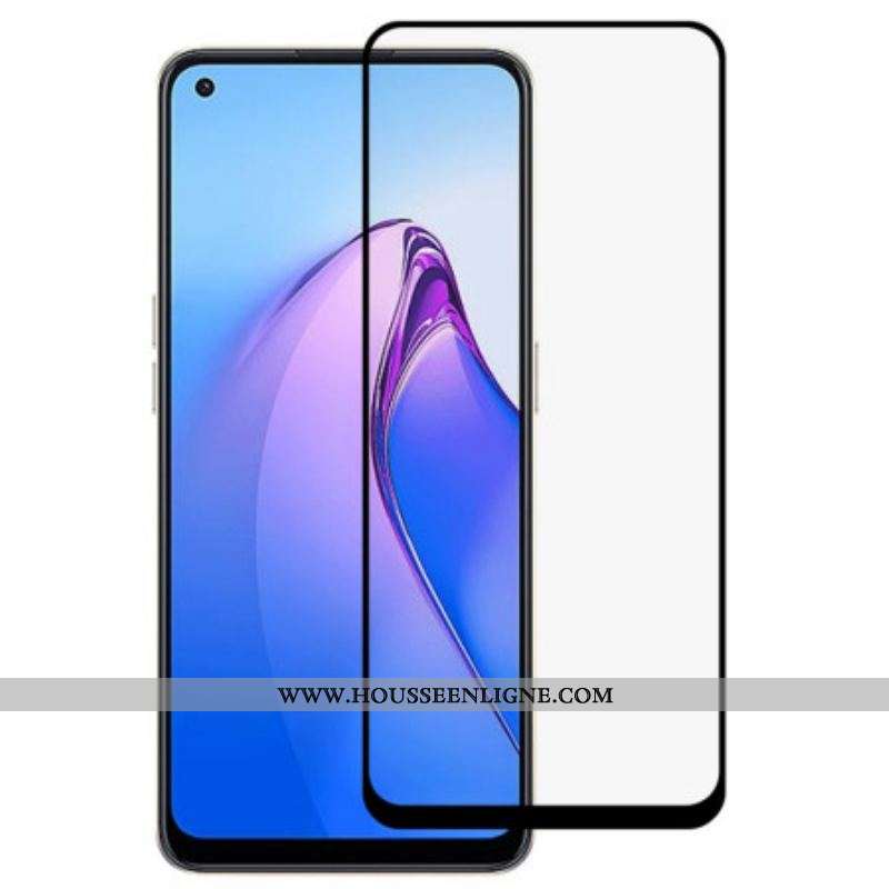 Protection Écran Verre Trempé Oppo Reno 8 Contours Noirs