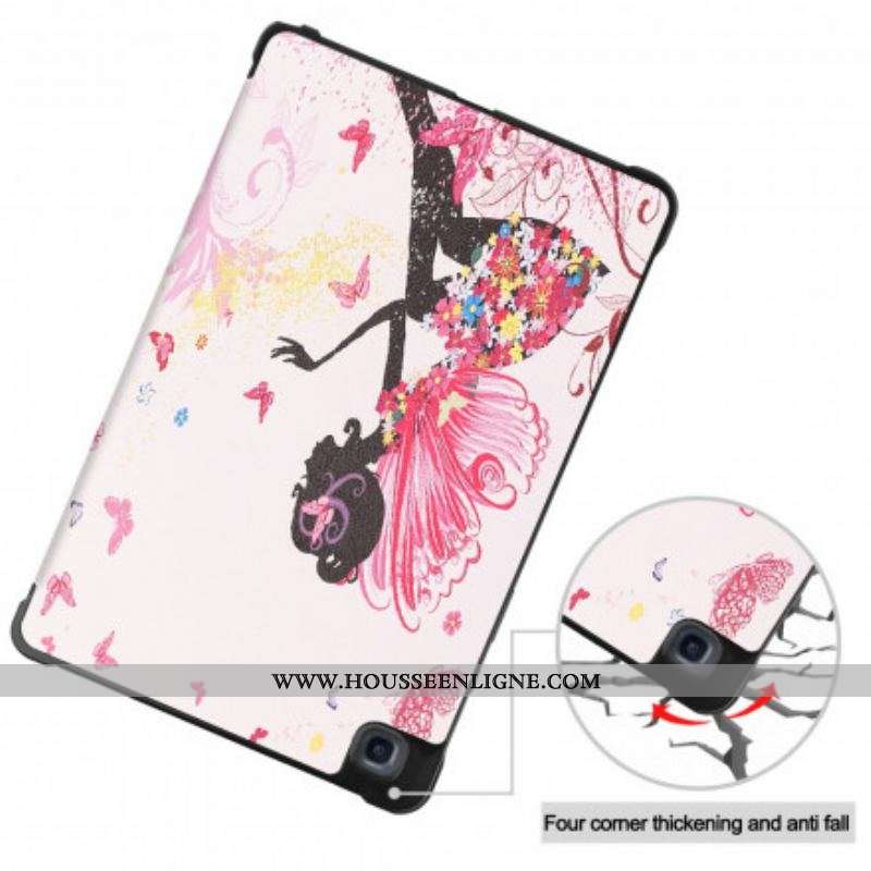 Smart Case Samsung Galaxy Tab A7 (2020) Renforcée Fée Florale