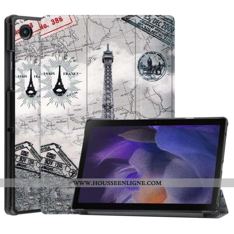 Smart Case Samsung Galaxy Tab A8 (2021) Renforcée Tour Eiffel Rétro