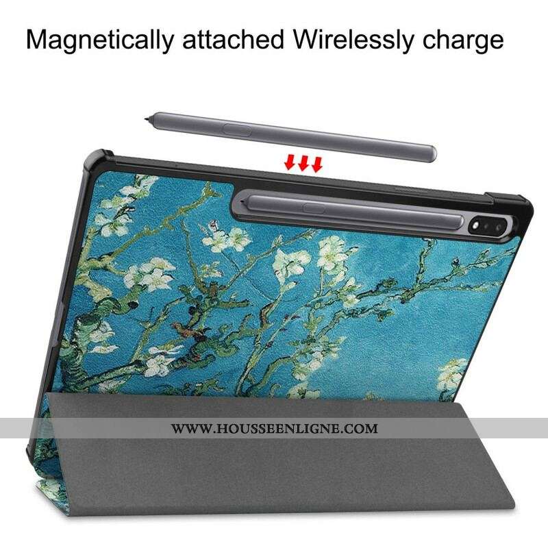 Smart Case Samsung Galaxy Tab S7 FE Porte-Stylet Branches