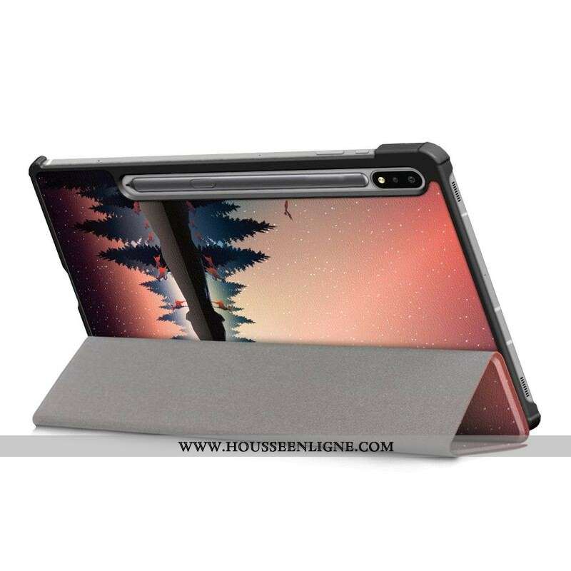 Smart Case Samsung Galaxy Tab S7 FE Renforcée Forêt