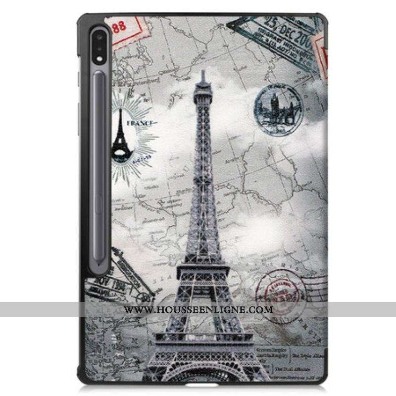 Smart Case Samsung Galaxy Tab S7 FE Tour Eiffel Porte-Stylet