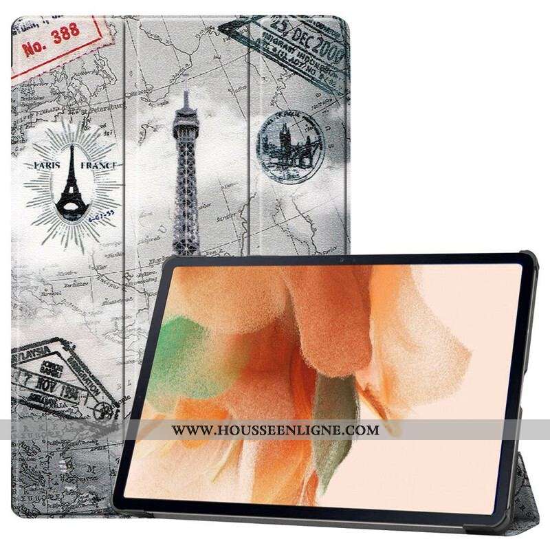Smart Case Samsung Galaxy Tab S7 FE Tour Eiffel Porte-Stylet