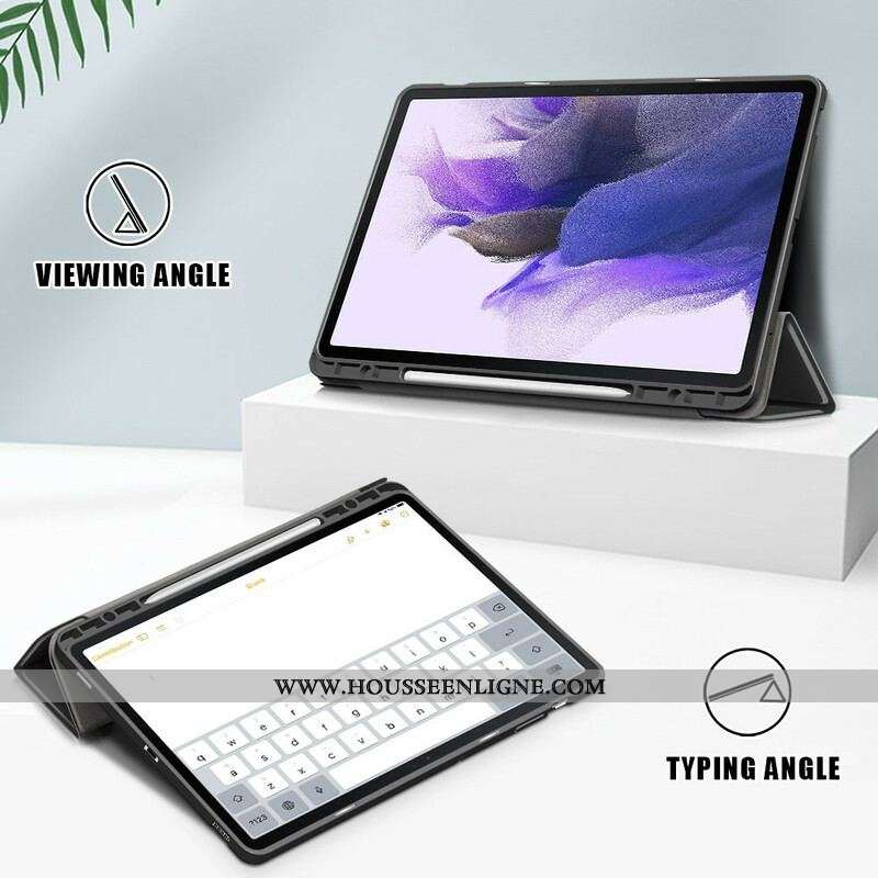 Smart Case Samsung Galaxy Tab S7 FE Tri-Fold Porte-Stylet Renforcée
