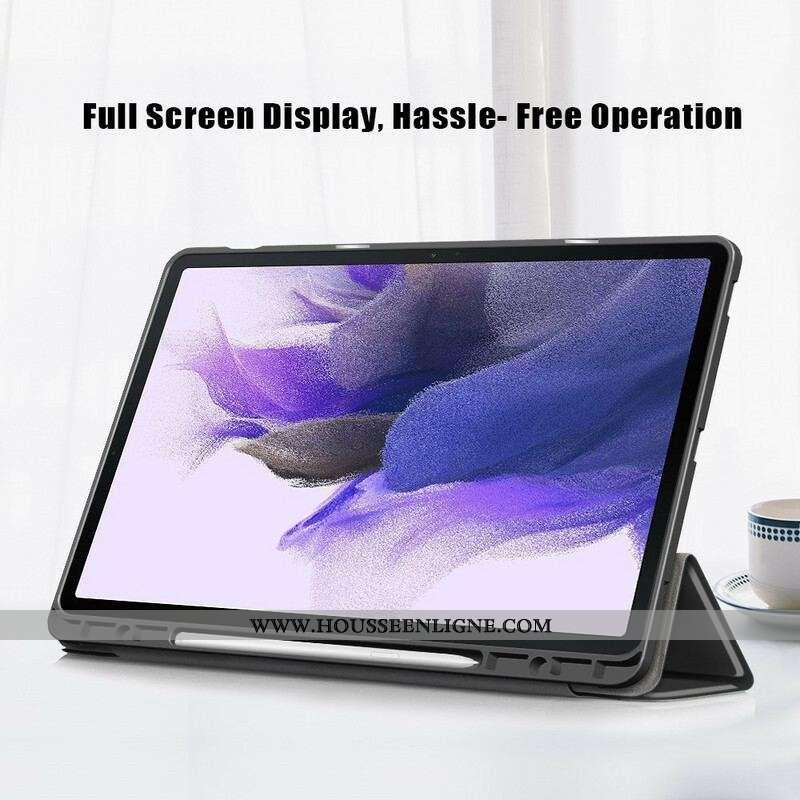 Smart Case Samsung Galaxy Tab S7 FE Tri-Fold Porte-Stylet Renforcée