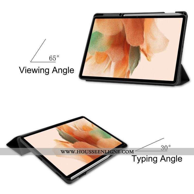 Smart Case Samsung Galaxy Tab S7 FE Tri Fold Porte-Stylet