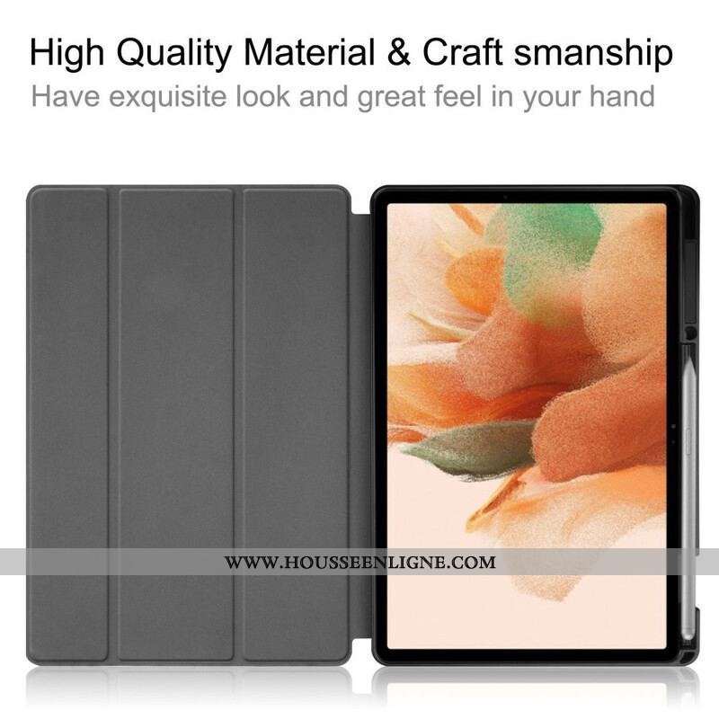 Smart Case Samsung Galaxy Tab S7 FE Tri Fold Porte-Stylet