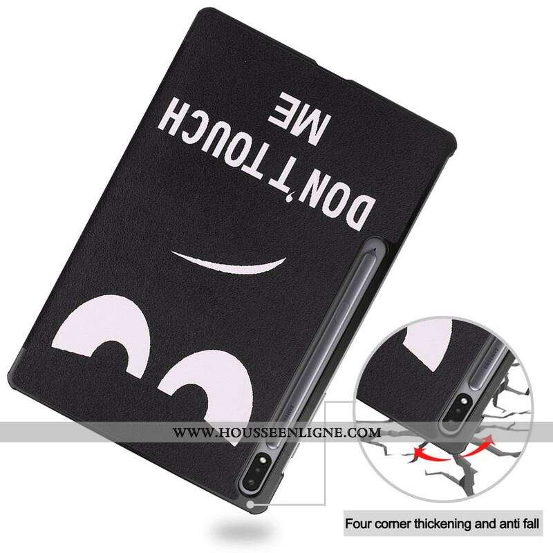 Smart Case Samsung Galaxy Tab S8 Plus / S7 Plus Renforcée Don't Touch Me