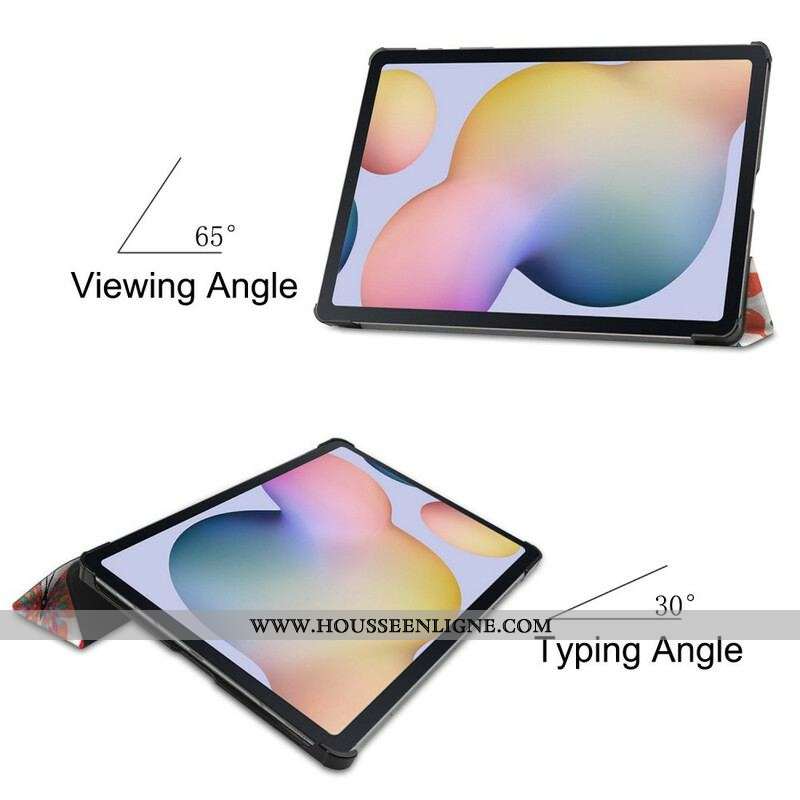 Smart Case Samsung Galaxy Tab S8 Plus / S7 Plus Renforcée Papillons et Fleurs