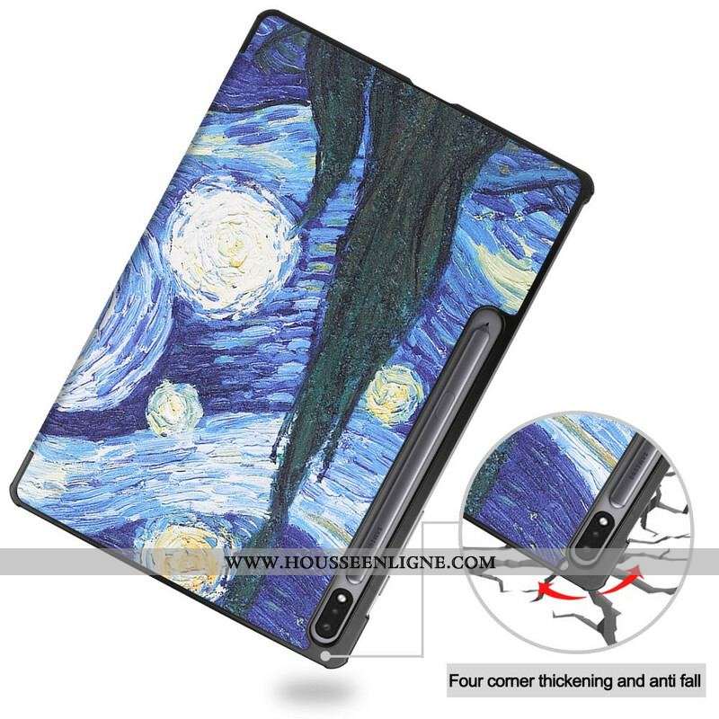 Smart Case Samsung Galaxy Tab S8 Plus / S7 Plus Renforcée Van Gogh