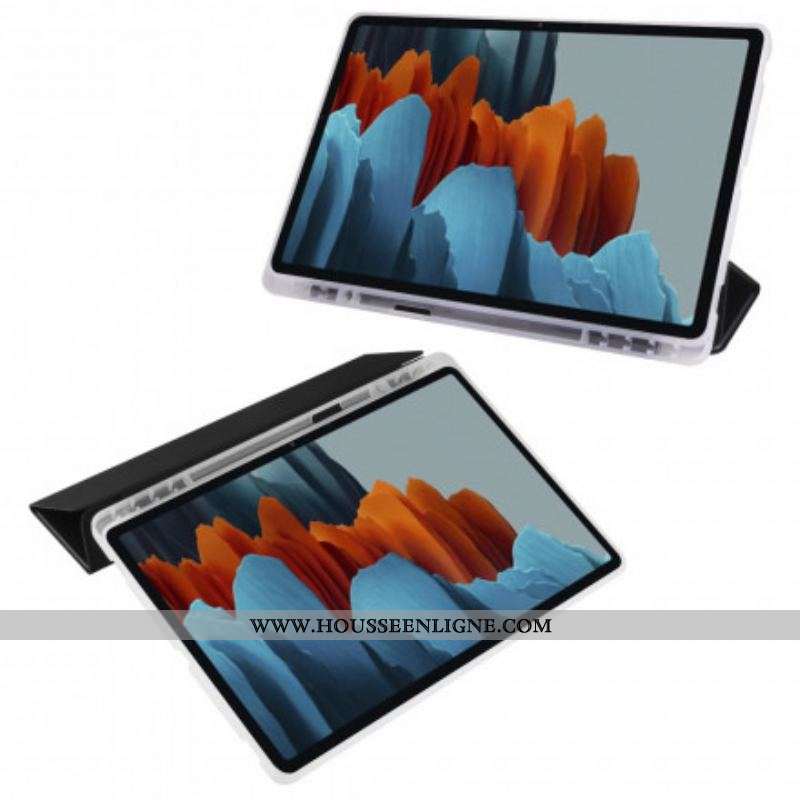 Smart Case Samsung Galaxy Tab S8 Plus / S7 Plus Silicone et Simili Cuir