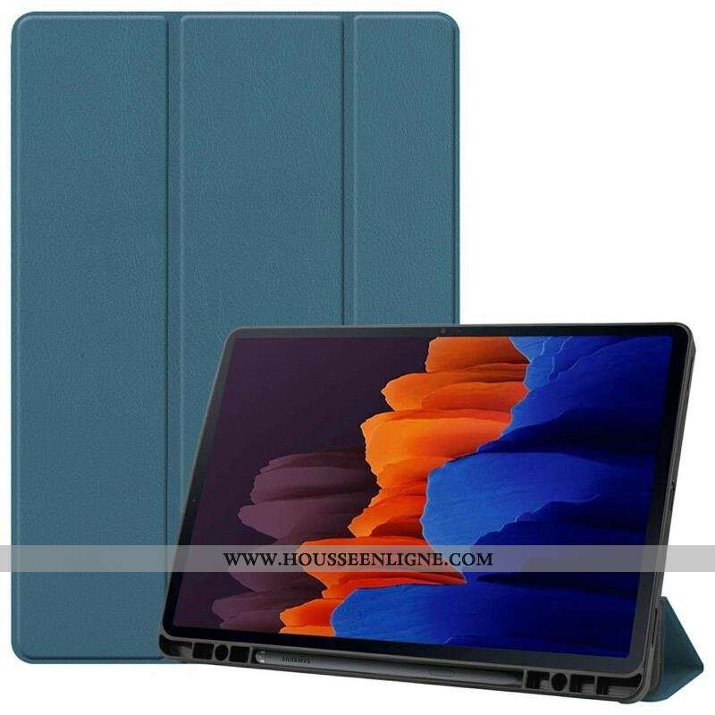 Smart Case Samsung Galaxy Tab S8 Plus / S7 Plus Trois Volets Porte-Stylet