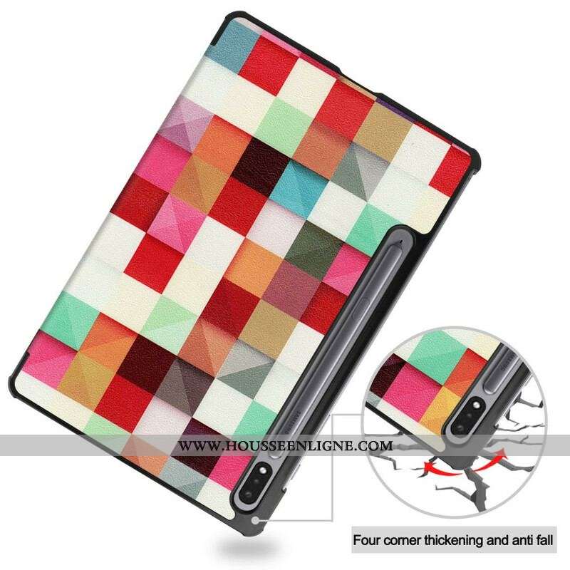 Smart Case Samsung Galaxy Tab S8 / Tab S7 Mosaïque Porte-Stylet