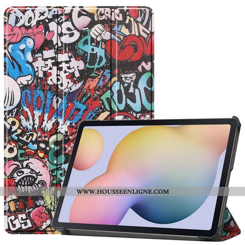 Smart Case Samsung Galaxy Tab S8 / Tab S7 Porte-Crayon Graffitis