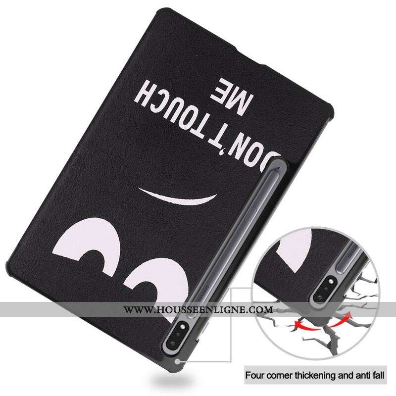 Smart Case Samsung Galaxy Tab S8 / Tab S7 Porte-Stylet Don't Touch Me