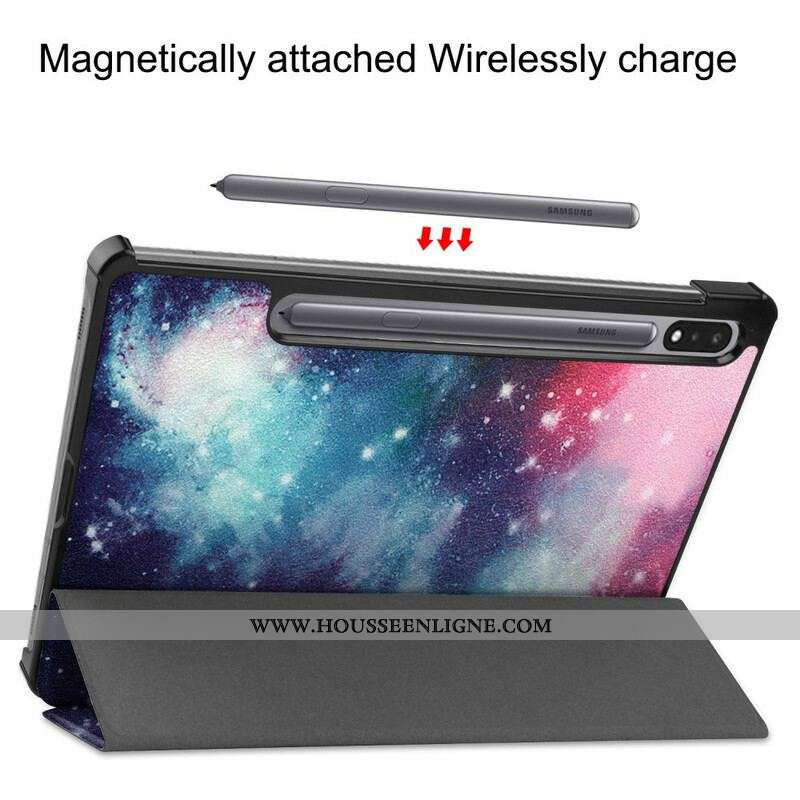 Smart Case Samsung Galaxy Tab S8 / Tab S7 Porte-Stylet Espace