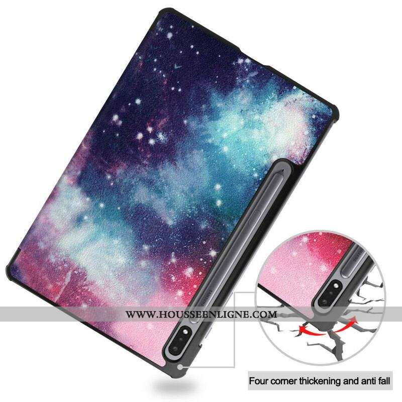 Smart Case Samsung Galaxy Tab S8 / Tab S7 Porte-Stylet Espace