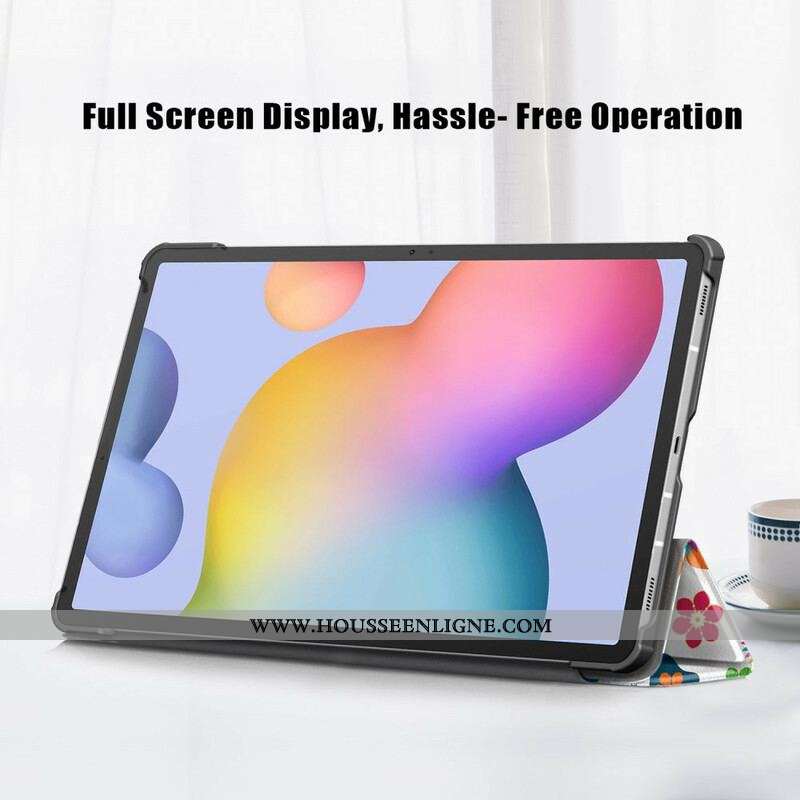 Smart Case Samsung Galaxy Tab S8 / Tab S7 Renforcée Papillons et Fleurs