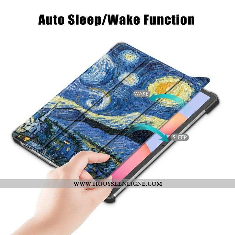 Smart Case Samsung Galaxy Tab S8 / Tab S7 Renforcée Van Gogh