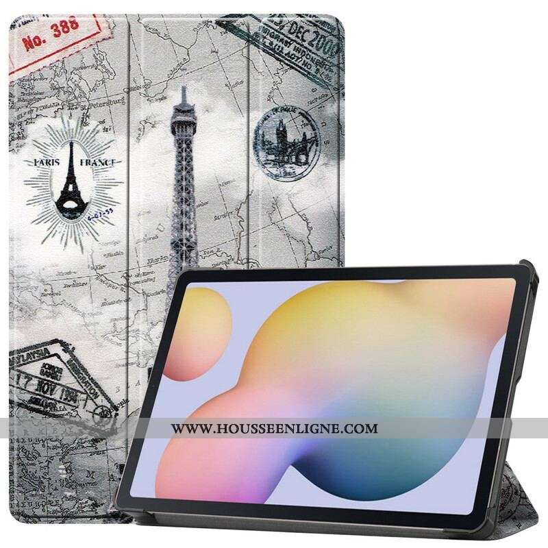 Smart Case Samsung Galaxy Tab S8 / Tab S7 Tour Eiffel Porte-Stylet