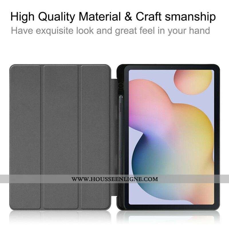 Smart Case Samsung Galaxy Tab S8 / Tab S7 Trois Volets Porte-Stylet